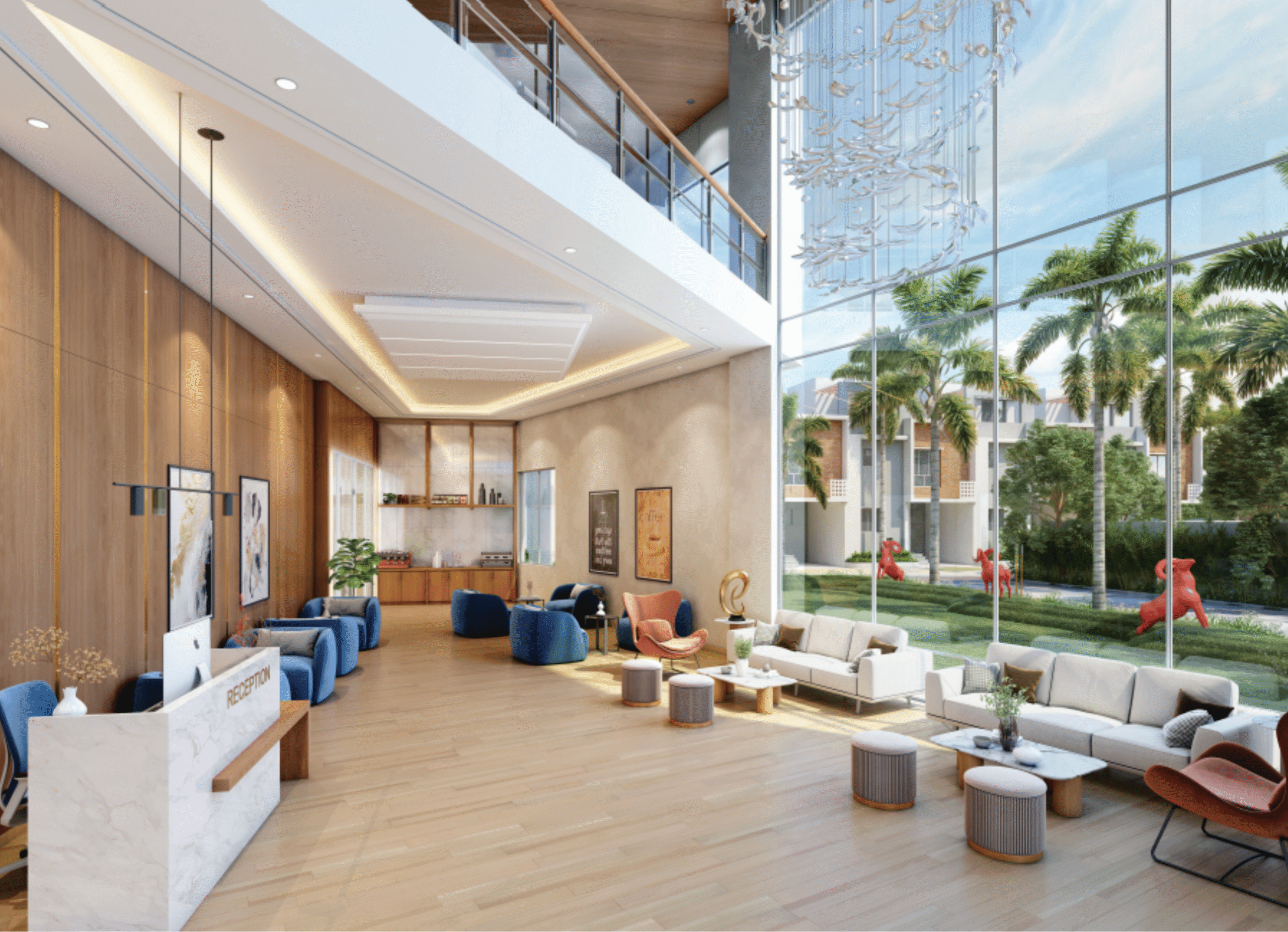 Modern Clubhouse at DTC Good Earth Amenities