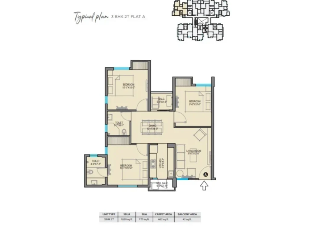 3BHK+2T